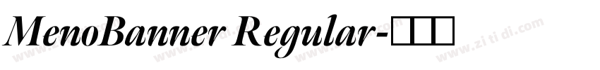 MenoBanner Regular字体转换